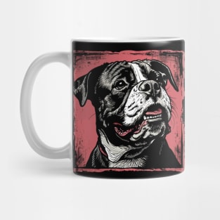 Retro Art American Bully Dog Lover Mug